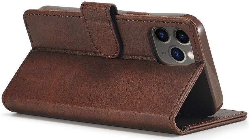 LC.IMEEKE Apple iPhone 12 Pro Max Hoesje Portemonnee Book Case Coffee afbeelding 6