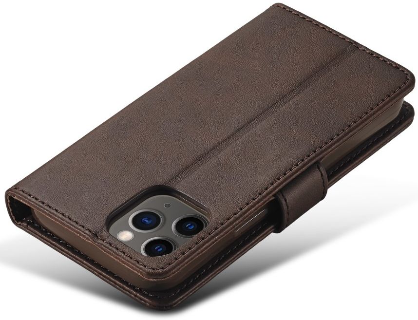 LC.IMEEKE Apple iPhone 12 Pro Max Hoesje Portemonnee Book Case Coffee afbeelding 7