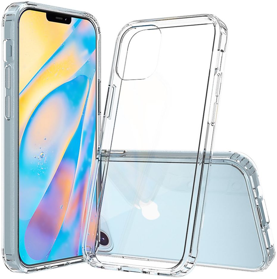 Apple iPhone 12 Mini Hoesje Hybride Armor Back Cover Transparant afbeelding 1