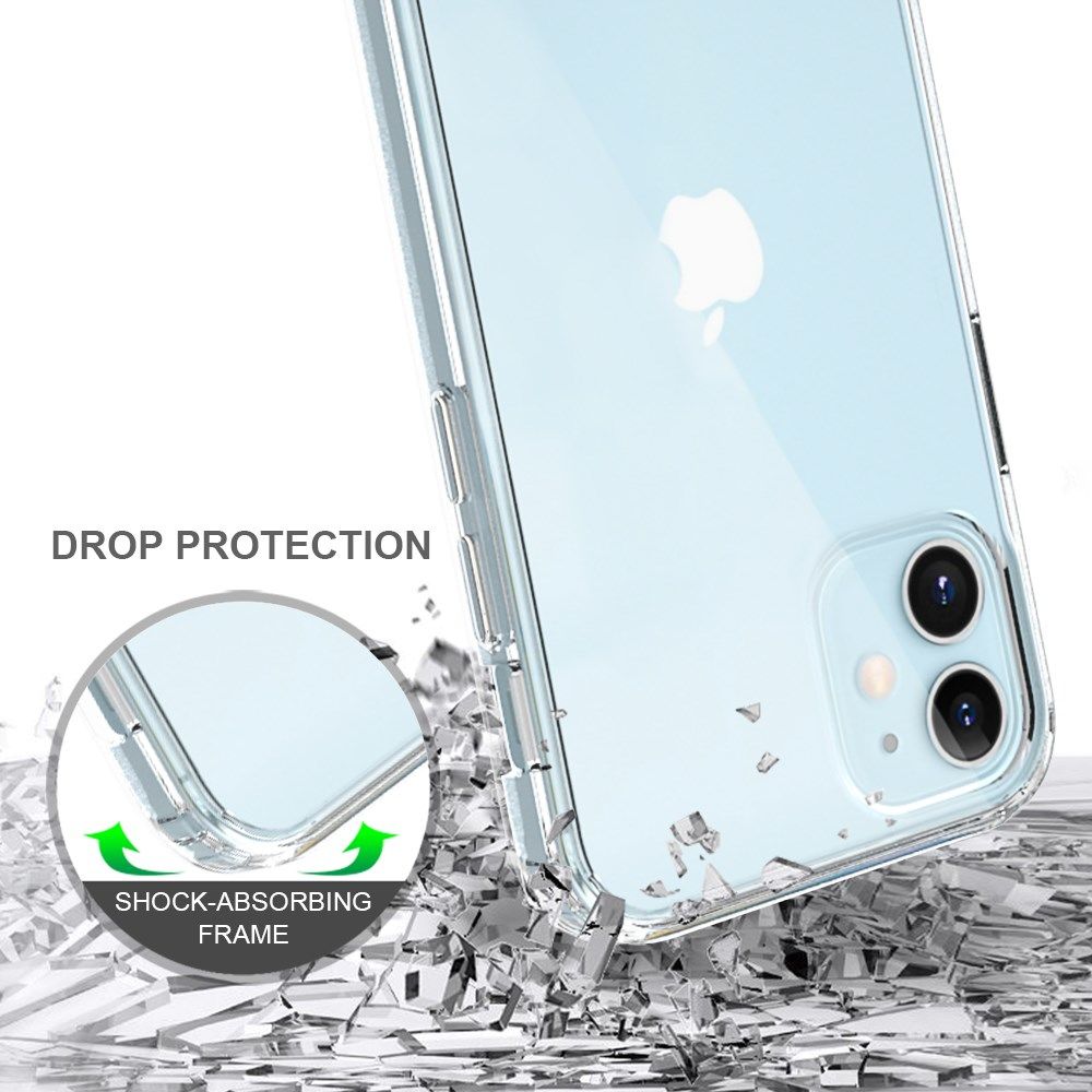 Apple iPhone 12 Mini Hoesje Hybride Armor Back Cover Transparant afbeelding 5