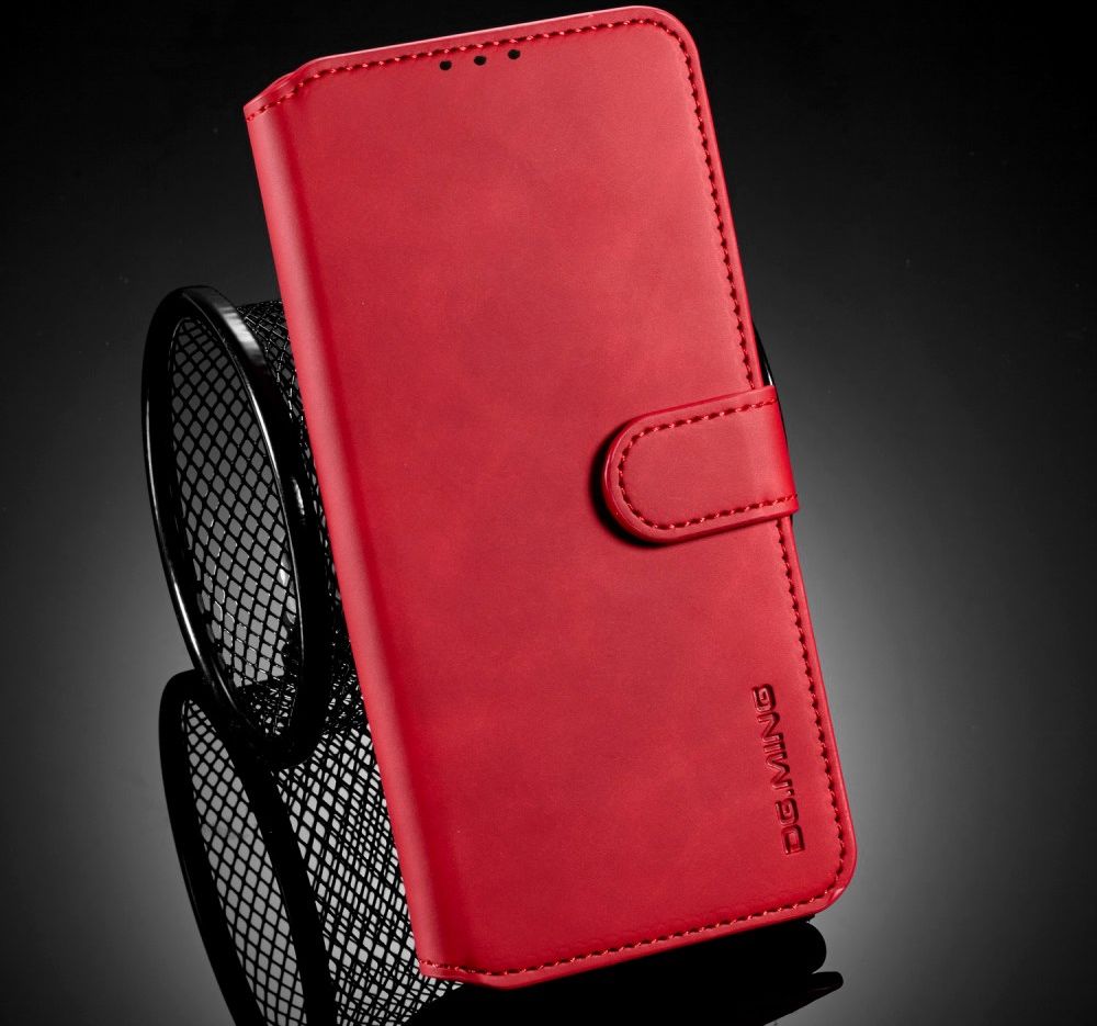 DG Ming Apple iPhone 12 Mini Hoesje Retro Wallet Book Case Rood afbeelding 8