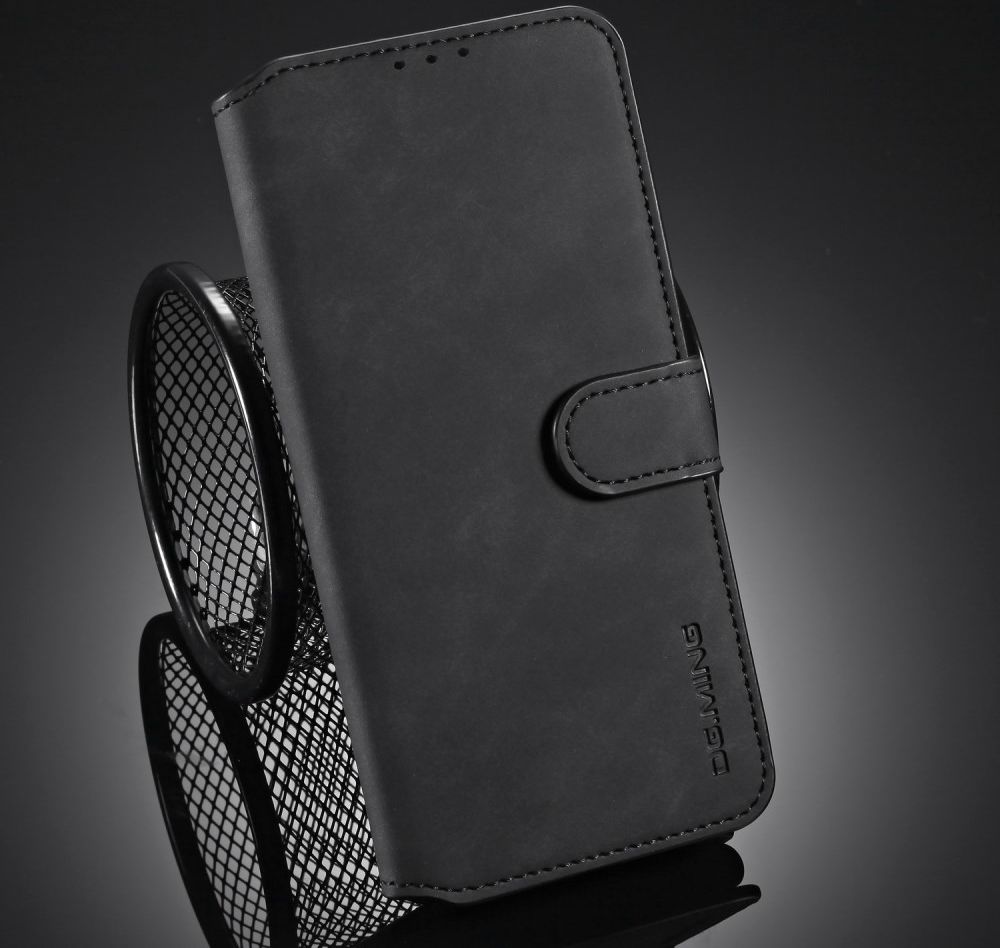 DG Ming Apple iPhone 12 / 12 Pro Hoesje Retro Wallet Book Case Zwart afbeelding 8