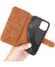 DG Ming Apple iPhone 12 / 12 Pro Hoesje Retro Wallet Book Case Bruin