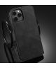 DG Ming Apple iPhone 12 Pro Max Hoesje Retro Wallet Book Case Zwart