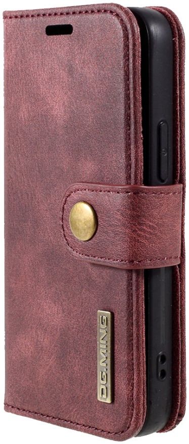 DG Ming iPhone 12 Mini Hoesje 2-in-1 Book Case en Back Cover Rood afbeelding 2