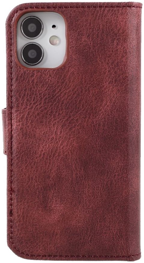 DG Ming iPhone 12 Mini Hoesje 2-in-1 Book Case en Back Cover Rood afbeelding 4