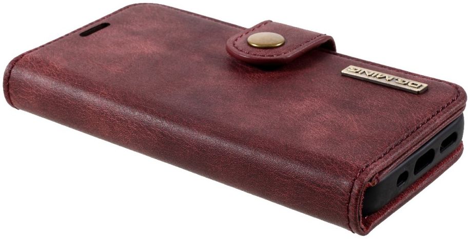DG Ming iPhone 12 Mini Hoesje 2-in-1 Book Case en Back Cover Rood afbeelding 6
