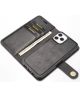 DG Ming iPhone 12 Pro Max Hoesje 2-in-1 Book Case en Back Cover Zwart