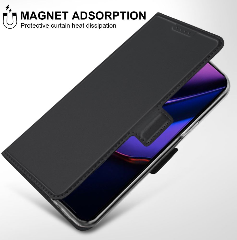 Apple iPhone 12 Mini Hoesje Kunstlederen Book Case Zwart afbeelding 3