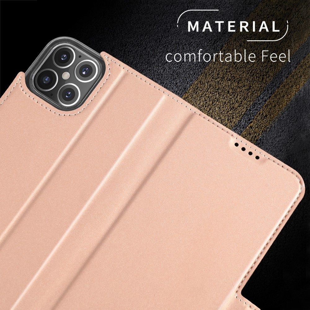 Apple iPhone 12 Mini Hoesje Kunstlederen Book Case Rose Gold afbeelding 9