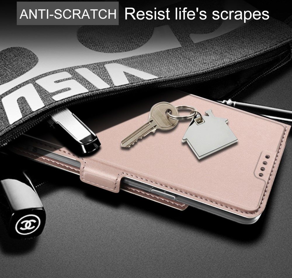 Apple iPhone 12 Mini Hoesje Kunstlederen Book Case Rose Gold afbeelding 7