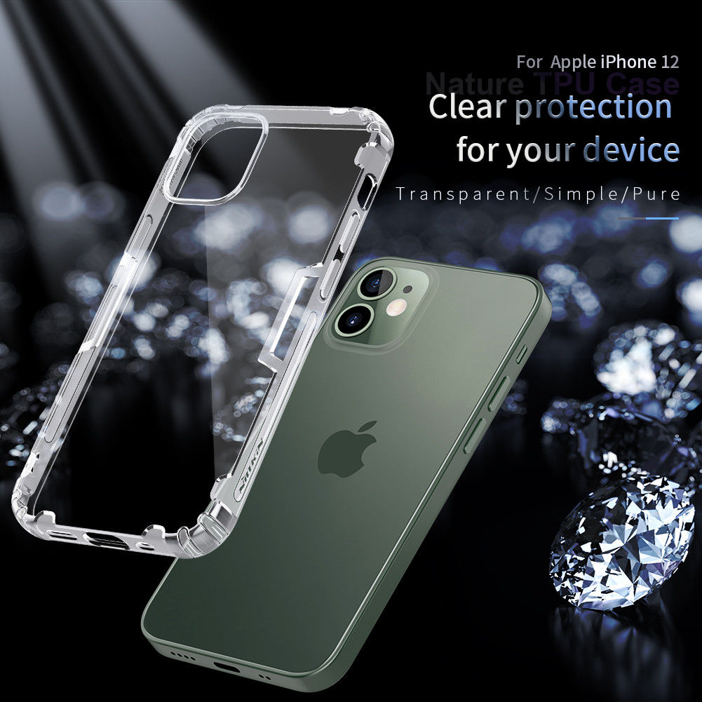Nillkin Nature Apple iPhone 12 Mini Hoesje TPU Transparant/Wit afbeelding 4