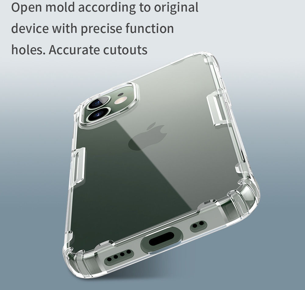 Nillkin Nature Apple iPhone 12 Mini Hoesje TPU Transparant/Wit afbeelding 11