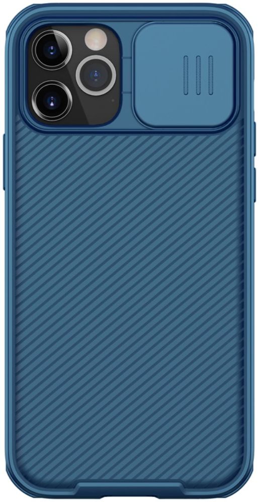 Nillkin CamShield Apple iPhone 12 / 12 Pro Hoesje Camera Slider Blauw afbeelding 1