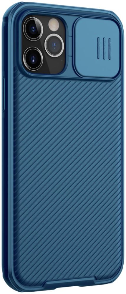 Nillkin CamShield Apple iPhone 12 / 12 Pro Hoesje Camera Slider Blauw afbeelding 2