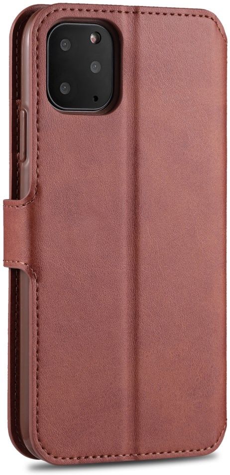 AZNS Apple iPhone 12 / 12 Pro Portemonnee Stand Hoesje Bruin afbeelding 5