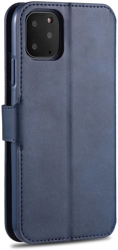 AZNS Apple iPhone 12 Pro Max Portemonnee Stand Hoesje Blauw afbeelding 4