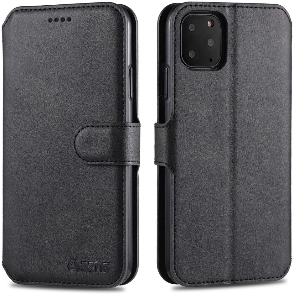 AZNS Apple iPhone 12 Mini Hoesje Wallet Book Case met Stand Zwart afbeelding 3