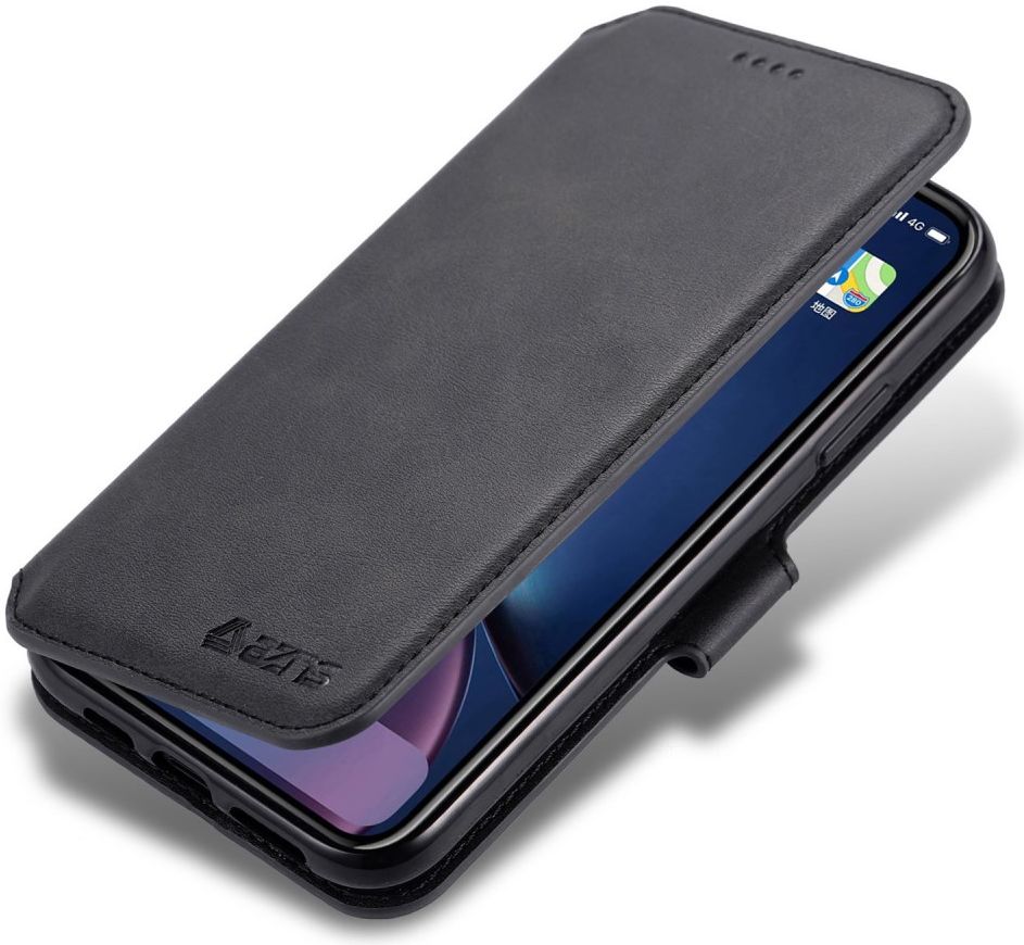 AZNS Apple iPhone 12 Mini Hoesje Wallet Book Case met Stand Zwart afbeelding 1