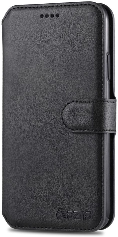 AZNS Apple iPhone 12 Mini Hoesje Wallet Book Case met Stand Zwart afbeelding 2