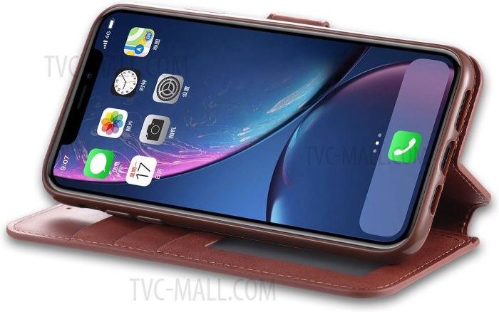 AZNS Apple iPhone 12 Mini Hoesje Wallet Book Case met Stand Grijs afbeelding 5