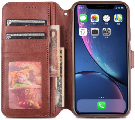 AZNS Apple iPhone 12 Mini Hoesje Wallet Book Case met Stand Grijs afbeelding 6