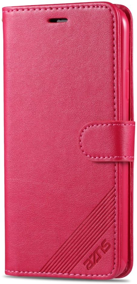 AZNS Apple iPhone 12 Mini Portemonnee Stand Hoesje Rood afbeelding 4