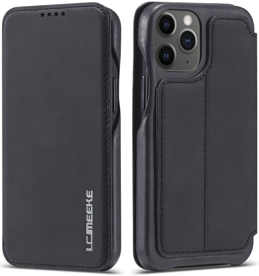 LC.IMEEKE Apple iPhone 12 Mini Hoesje Retro Portemonnee Zwart afbeelding 3