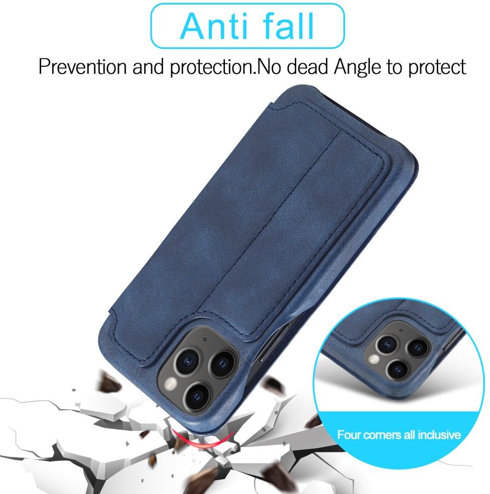 LC.IMEEKE Apple iPhone 12 Mini Hoesje Retro Portemonnee Blauw afbeelding 10