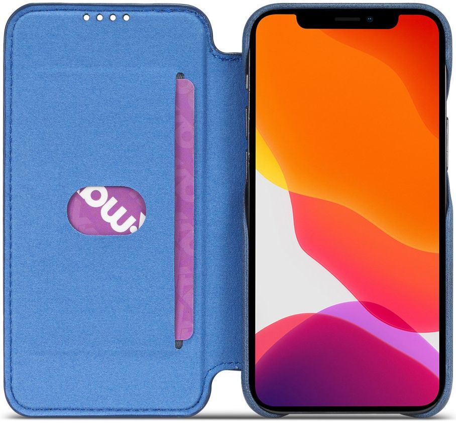 LC.IMEEKE Apple iPhone 12 Mini Hoesje Retro Portemonnee Blauw afbeelding 2