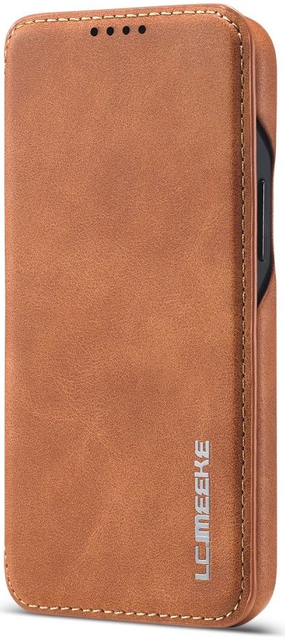 LC.IMEEKE Apple iPhone 12 Mini Hoesje Retro Portemonnee Bruin afbeelding 5
