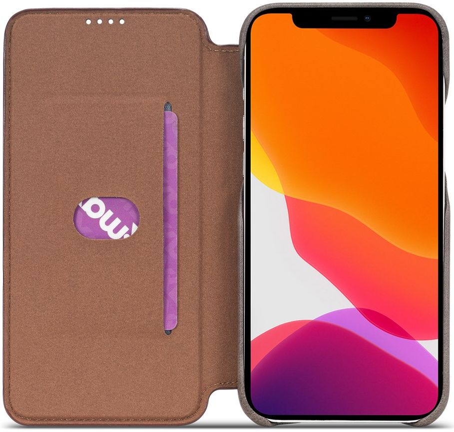 LC.IMEEKE Apple iPhone 12 / 12 Pro Hoesje Retro Portemonnee Grijs afbeelding 2