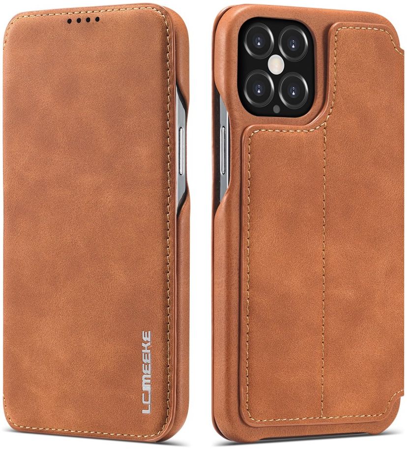 LC.IMEEKE Apple iPhone 12 / 12 Pro Hoesje Retro Portemonnee Bruin afbeelding 8