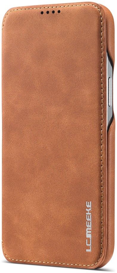 LC.IMEEKE Apple iPhone 12 / 12 Pro Hoesje Retro Portemonnee Bruin afbeelding 3
