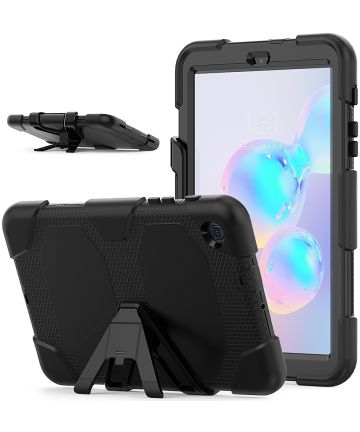 Samsung Galaxy Tab A 8.4 (2020) Shock Proof Hoes met Kickstand Zwart Hoesjes