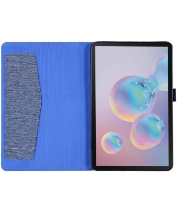 Samsung Galaxy Tab A 8.4 (2020) Stoffen Tri-Fold Hoes Blauw Hoesjes