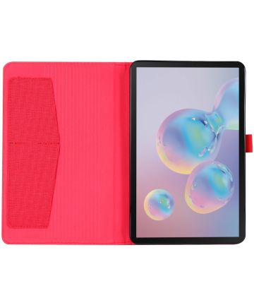Samsung Galaxy Tab A 8.4 (2020) Stoffen Tri-Fold Hoes Rood Hoesjes