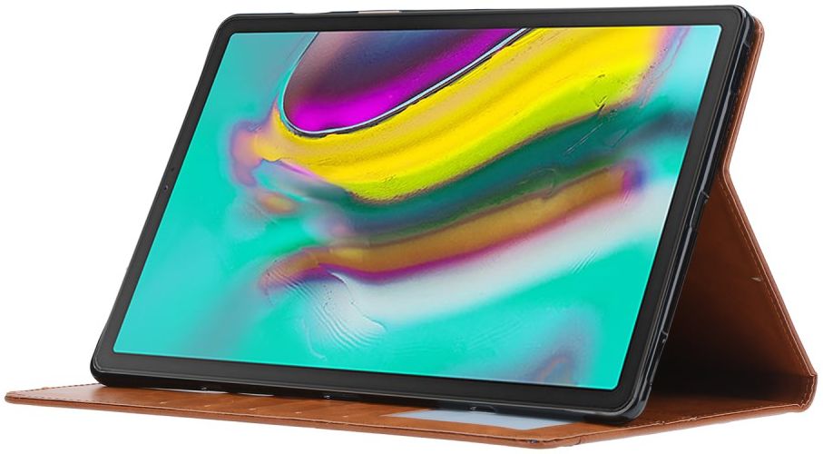 Samsung Galaxy Tab A 8.4 (2020) Portemonnee Tri-Fold Hoes Bruin afbeelding 4