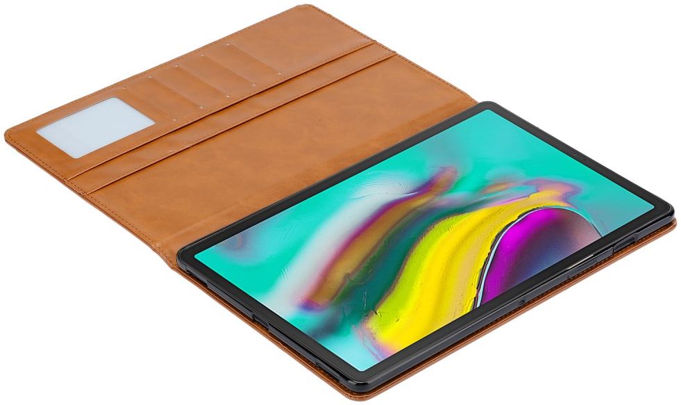 Samsung Galaxy Tab A 8.4 (2020) Portemonnee Tri-Fold Hoes Bruin afbeelding 5