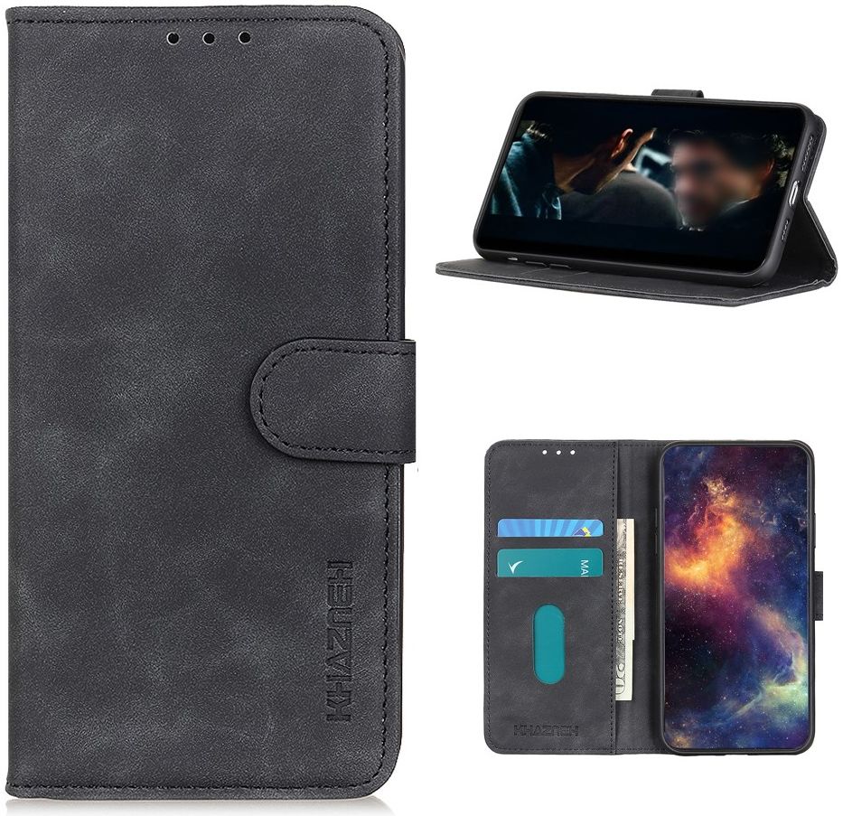 KHAZNEH Samsung Galaxy S20 FE Hoesje Retro Wallet Book Case Zwart afbeelding 8