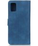 KHAZNEH Samsung Galaxy S20 FE Hoesje Vintage Wallet Book Case Blauw