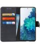 Samsung Galaxy S20 FE Hoesje Vintage Wallet Book Case Zwart