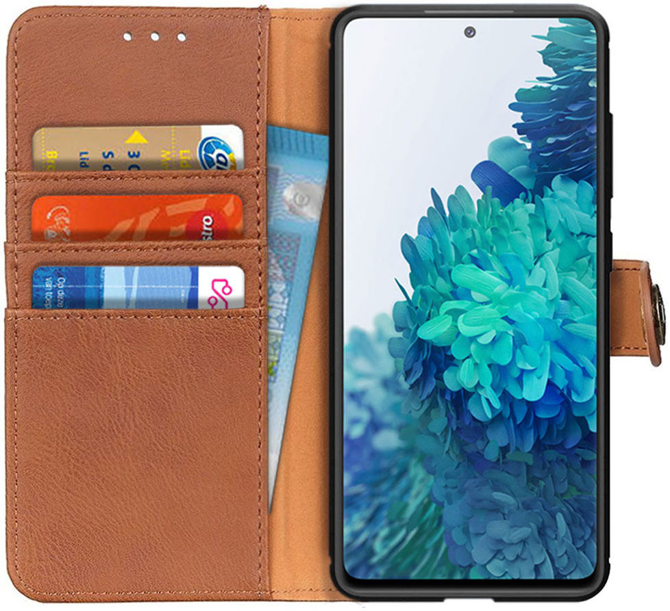 Samsung Galaxy S20 FE Hoesje Vintage Wallet Book Case Bruin afbeelding 1