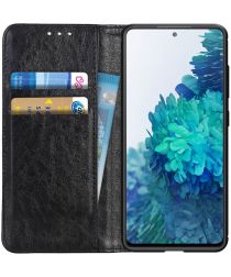 Samsung Galaxy S20 FE Crazy Horse Leather Wallet Case Zwart