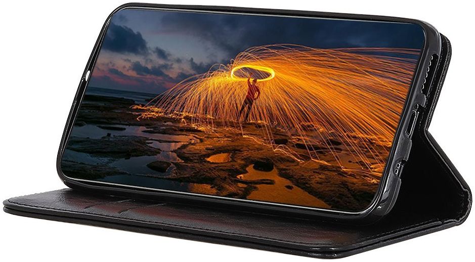 Samsung Galaxy S20 FE Crazy Horse Leather Wallet Case Zwart afbeelding 4