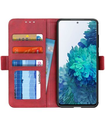 Samsung Galaxy S20 FE Hoesje Wallet Book Case Rood Hoesjes