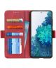 Samsung Galaxy S20 FE Hoesje Wallet Book Case Rood