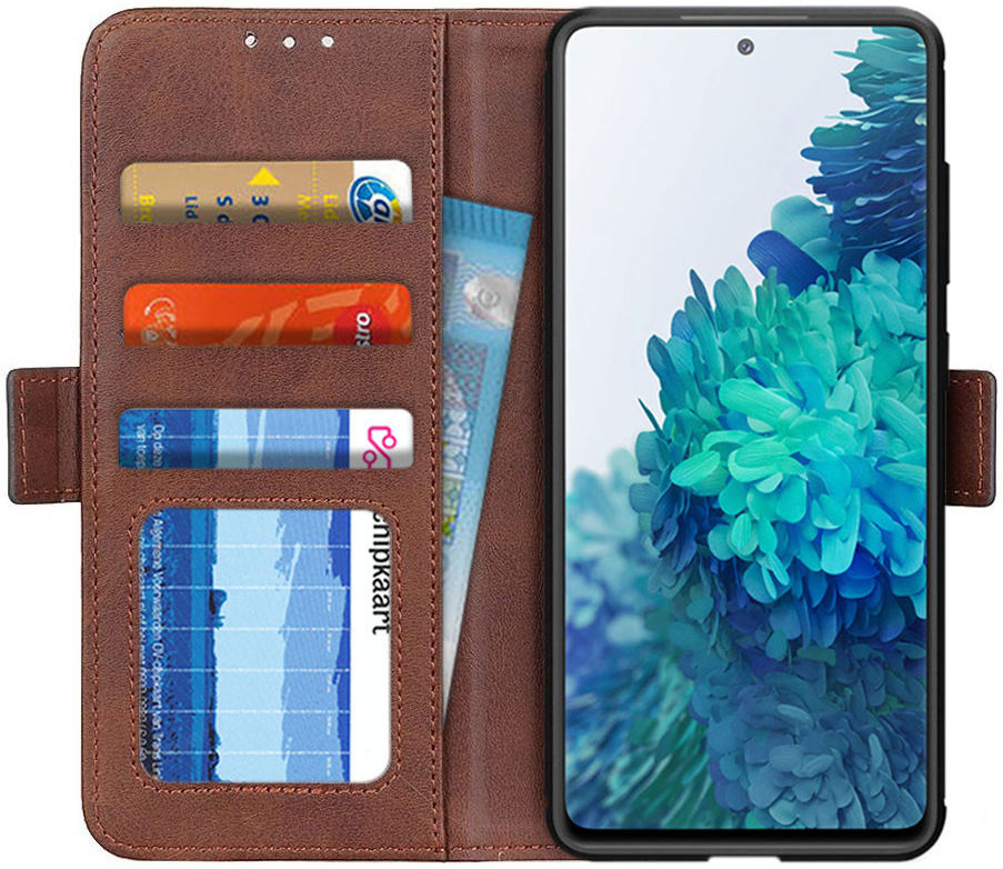 Samsung Galaxy S20 FE Hoesje Wallet Book Case Bruin afbeelding 1