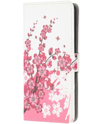 Samsung Galaxy S20 FE Lederen Portemonnee Hoesje met Bloemen Print Hoesjes