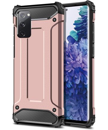 Samsung Galaxy S20 FE Hoesje Shock Proof Hybride Backcover Roze Hoesjes